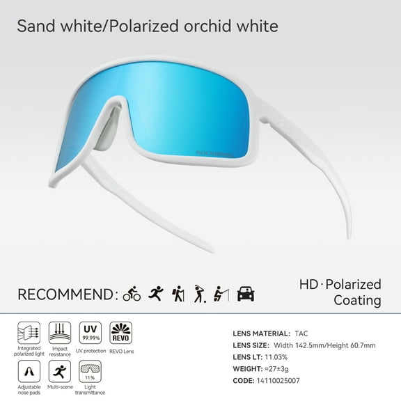 ROCKBROS Cycling Sunglasses Fashion and Colorful Anti-fog Transparent Sungglasses Polarized Cycling Unisex Sport UV400