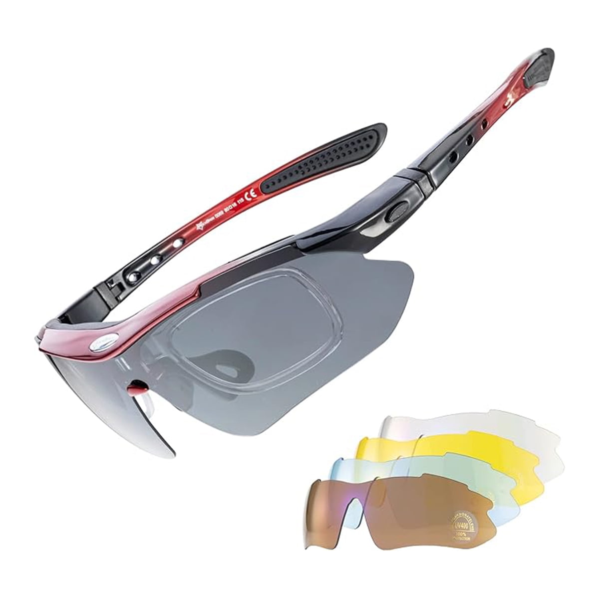 ROCKBROS Cycling Sunglasses Polarized Sports Bicycling Glasses UV400 Protection Outdoor 5 lenses