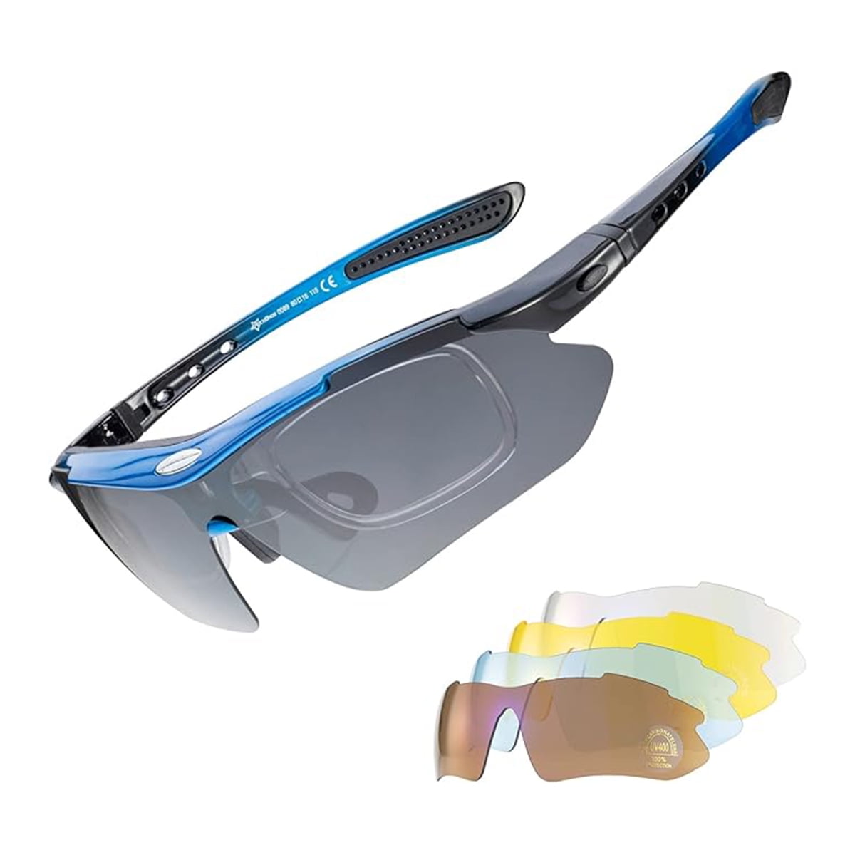 ROCKBROS Cycling Sunglasses Polarized Sports Bicycling Glasses UV400 Protection Outdoor 5 lenses