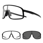 ROCKBROS Polarized Sports Sunglasses UV400 Lightweight | Photochromic Adaptive Lens, 0.99oz Ultralight Oversized Sun Glasses Men Women Bike Glasses Gift for Cycling Running Hiking Fishing