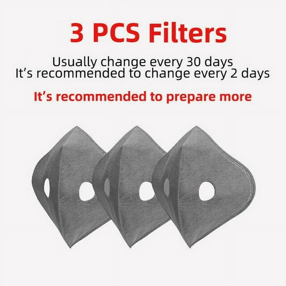 ROCKBROS Filter Face Mask Filter Anti-dust Safety 3 Pcs