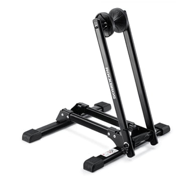 ROCKBROS Bike Stand Floor Parking Storage Stand Bike Holder Foldable Carbon Steel Solid for 20”-29” Mountain/Road Bicycle Indoor Outdoor Garage Storage