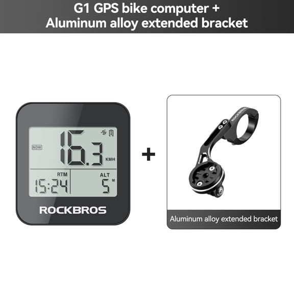 ROCKBROS G1 Series Cycling Computer Speedometer GPS Outdoor Professional Riding Status Indicator with Extension Bracket