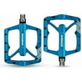 thumbnail image 1 of ROCKBROS MTB Bike Pedals Cycling Ultralight Aluminum Alloy 4 Bearings MTB Pedal Blue, 1 of 4