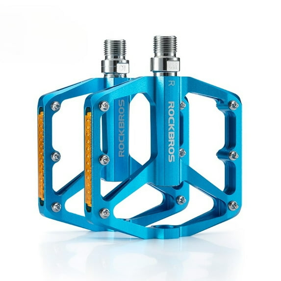 ROCKBROS MTB Pedals Mountain Bike Pedals with Reflector Non-Slip Lightweight Aluminum Alloy Platform Bicycle Pedals 9/16" for BMX Road Bike e-Bike