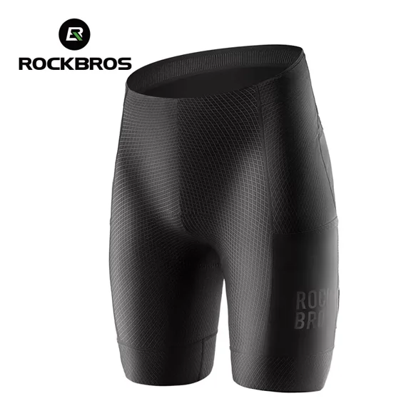 ROCKBROS Men's Cycling Shorts Breathable Mesh Gel Pad Shockproof Shorts Pockets