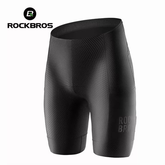 ROCKBROS Men's Cycling Shorts Breathable Mesh Gel Pad Shockproof Shorts Pockets