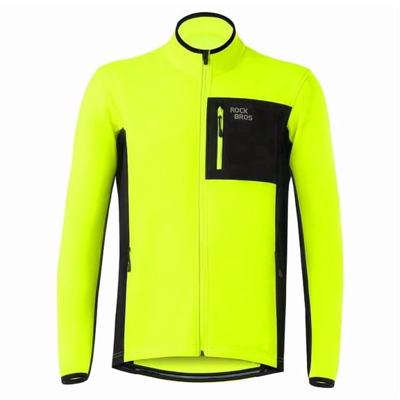 ROCKBROS Men’s Winter Cycling Thermal Jacket, Warm, Breathable, Windproof with 3 Pockets