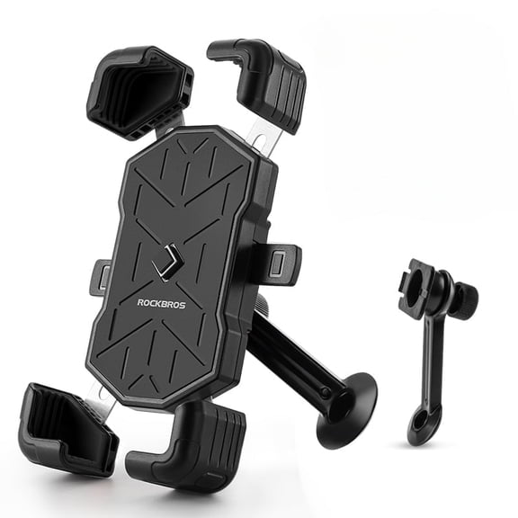 ROCKBROS Motorcycle Bike Phone Holder Mount, for 4.5''-7.1'' Phones, 2025 Quick Release Motorcycle Bike Phone Mount Handlebar Clamp, 360° Rotatable Motorcycle Bike Phone Holder