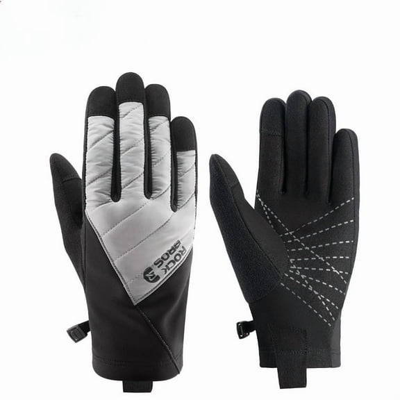 ROCKBROS Motorcycle Cycling Gloves Winter Gloves Fleece Thermal Windproof Mitten