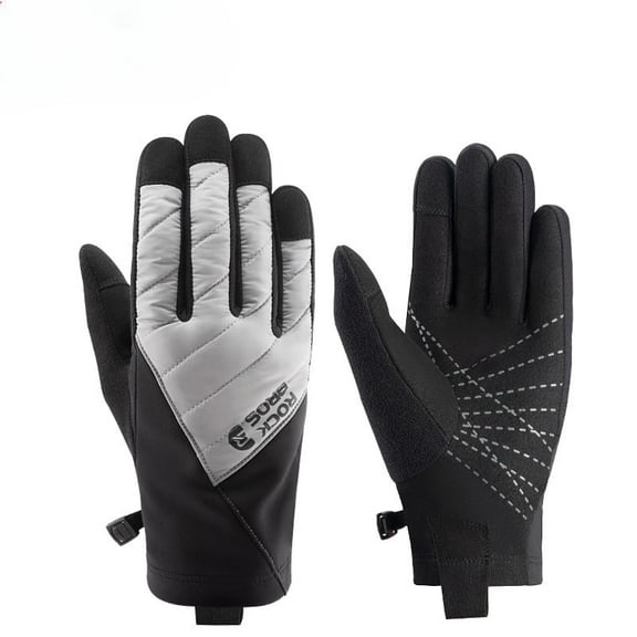 ROCKBROS Motorcycle Cycling Gloves Winter Gloves Fleece Thermal Windproof Mitten