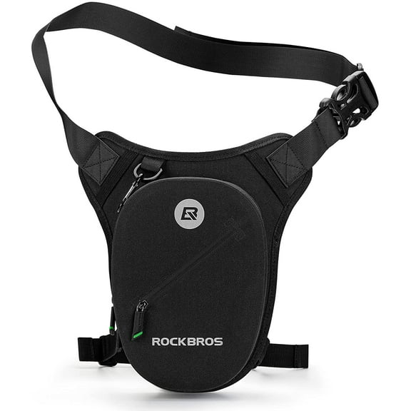 ROCKBROS Motorcycle Drop Leg Bag Small Waterproof for Men Women Bike Riding Cycling Hiking Waist Pack Thigh Fanny Pouch Outdoor Travel Camping Casual Daypack Black