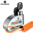 thumbnail image 1 of ROCKBROS MotorcycleAnti-Theft Disc Lock Bike Lock 110db Alarm Disc Lock 6mm Waterproof, 1 of 5