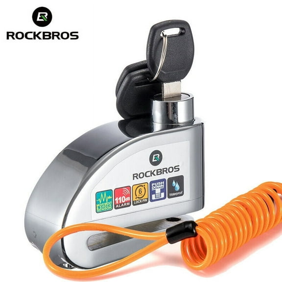 ROCKBROS MotorcycleAnti-Theft Disc Lock Bike Lock 110db Alarm Disc Lock 6mm Waterproof