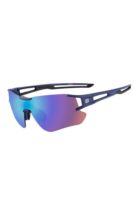 Outdoor Sports Cycling Photochromic Sunglasses Rimless Lightweight High Elasticity Impact Resistance with Built-in Myopia Frame Rubber Stitching Sunglasses