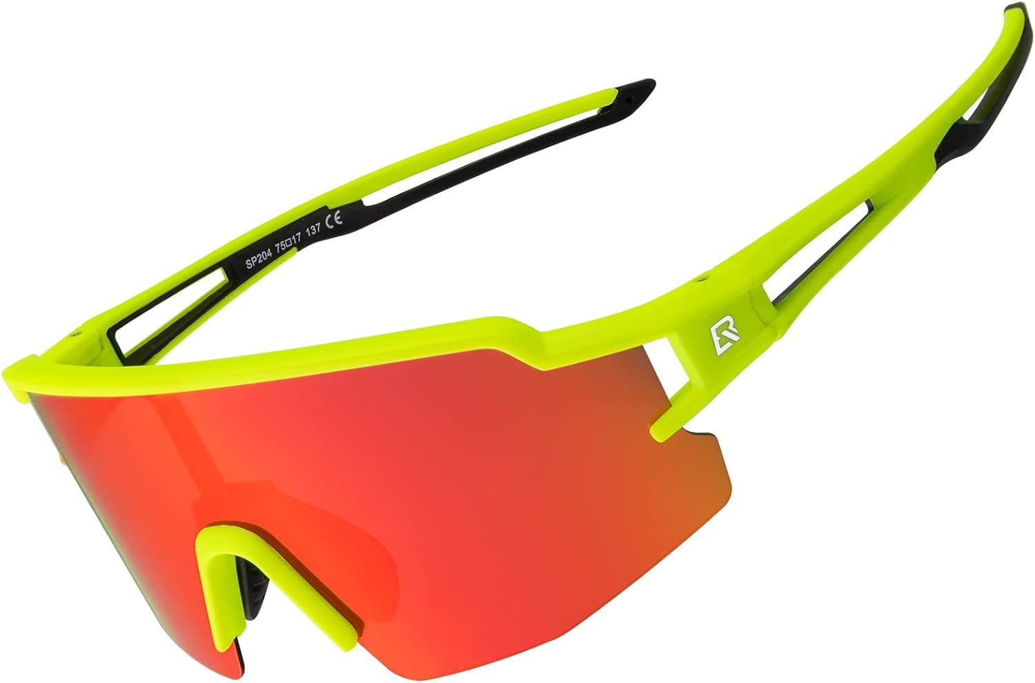 BLIZ スポーツサングラス MATRIX(shiny yellow) Bliz Fusion Sport Sunglasses, Neon Yellow Frame, Brown Tint