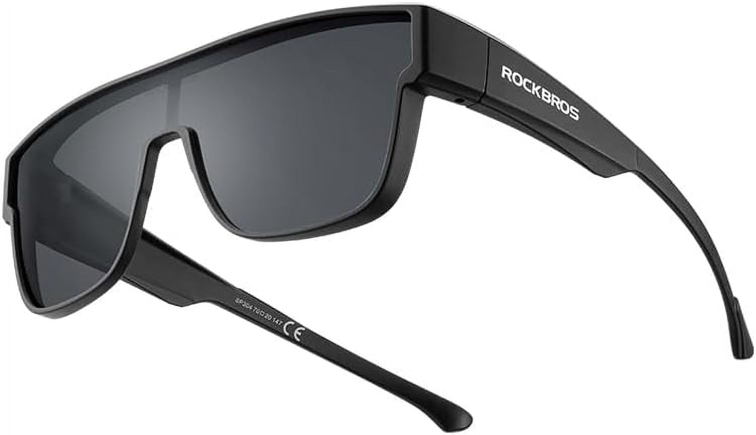 ROCKBROS Polarized Fit Over Glasses Sunglasses for Men Women,Wrap