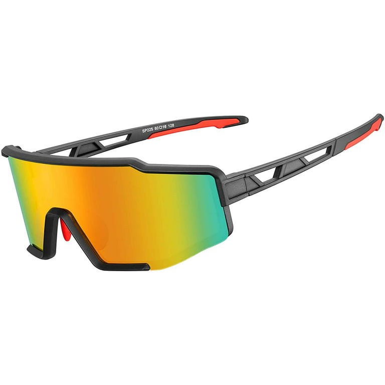 ROCKBROS Polarized Sunglasses Cycling Glasses for Men Women Sports Driving Bike Fishing Running Sunglasses Tac Uv400, Adult Unisex, Black