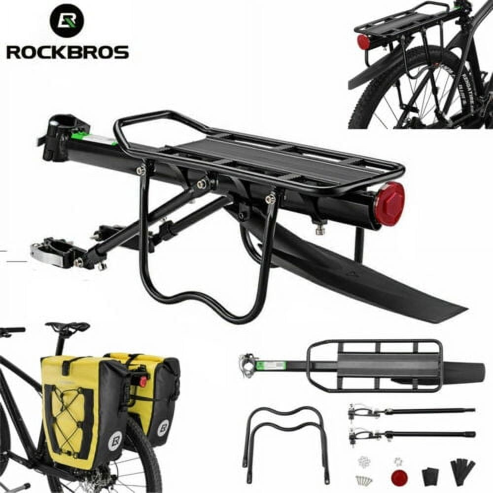 ROCKBROS Rear Bike Carrier Rack Luggage Carrier Cargo Rack Full Quick  Release with Fender 50KG Universal Bike 