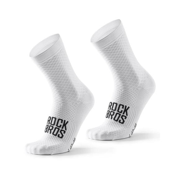 ROCKBROS Road to Sky Cycling Socks for Men & Women, Breathable Quick-Dry Wicking Athletic Crew Socks