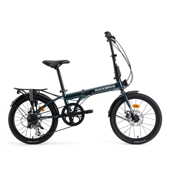 ROCKBROS SKN Folding Bike 20" Hight-Carbon Steel 7-speed SHIMANO SL-RV300 Mechanical Disc Brakes Folding Bicycle