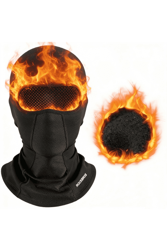Winter Balaclava Thermal Face Mask Breathable Outdoor Unisex Windproof  Face Cover for Skiing Snowboarding Black