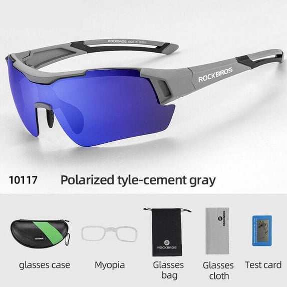 ROCKBROS Sport Sunglasses Men Women Cycling Glasses Polarized with Myopia for Running Fishing UV400
