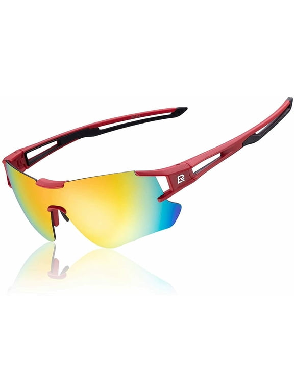Outdoor Sports Cycling Polarized Sunglasses Frame-less Glasses Lightweight High Elasticity Impact Resistance with Built-in Myopia Rubber Frame Stitching Sun Glass