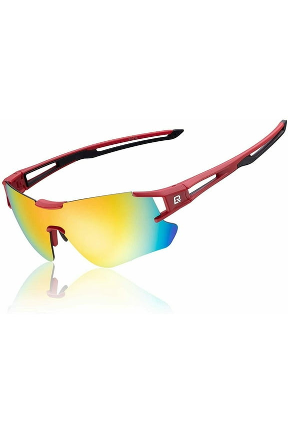 Outdoor Sports Cycling Polarized Sunglasses Frame-less Glasses Lightweight High Elasticity Impact Resistance with Built-in Myopia Rubber Frame Stitching Sun Glass