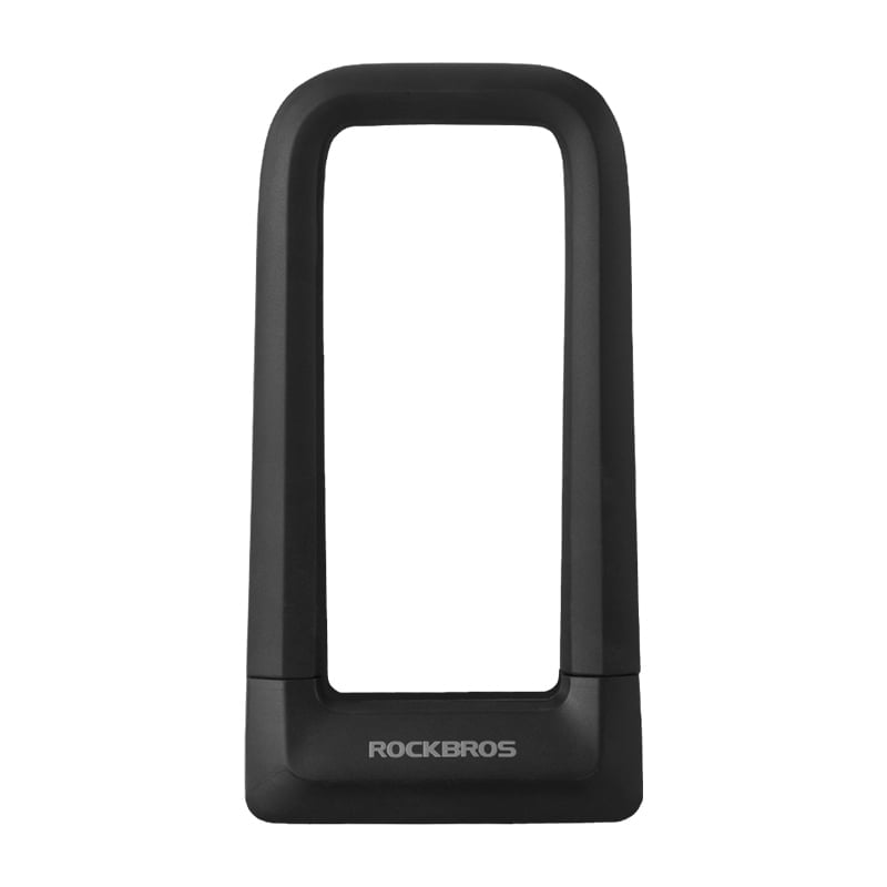 ROCKBROS U Bicycle Locks,Black Silicone Rubber,Key Lock - 22.5mm Thick Steel