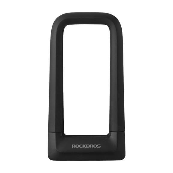 ROCKBROS U Bicycle Locks,Black Silicone Rubber,Key Lock - 22.5mm Thick Steel