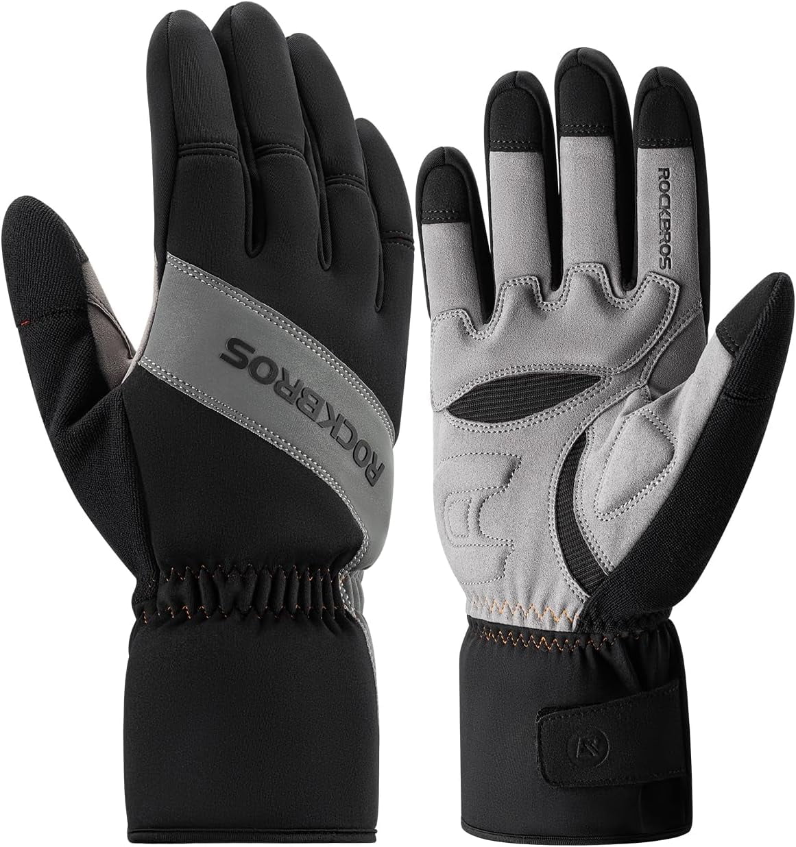 ROCKBROS Winter Cycling Gloves Winter Bike Gloves with Touchscreen Fingers Windproof Thermal Winter Gloves