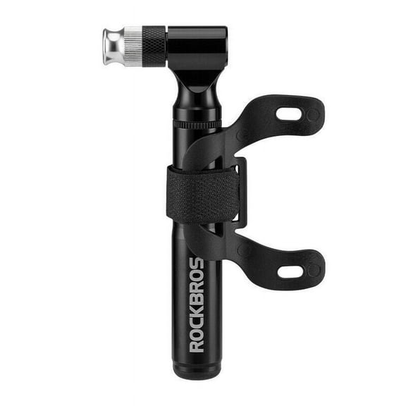 ROCKBRS Bike Frame Pump 130PSI Air Pump Aluminum Alloy Portable Drop-proof Hand Pump with Holder Mount