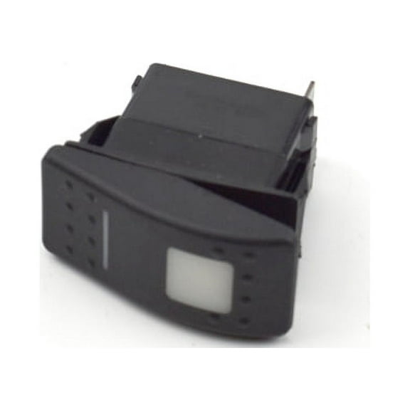 ROCKER SWITCH WHITE PILOT LIGHT ON-OFF SPST PACKAGED