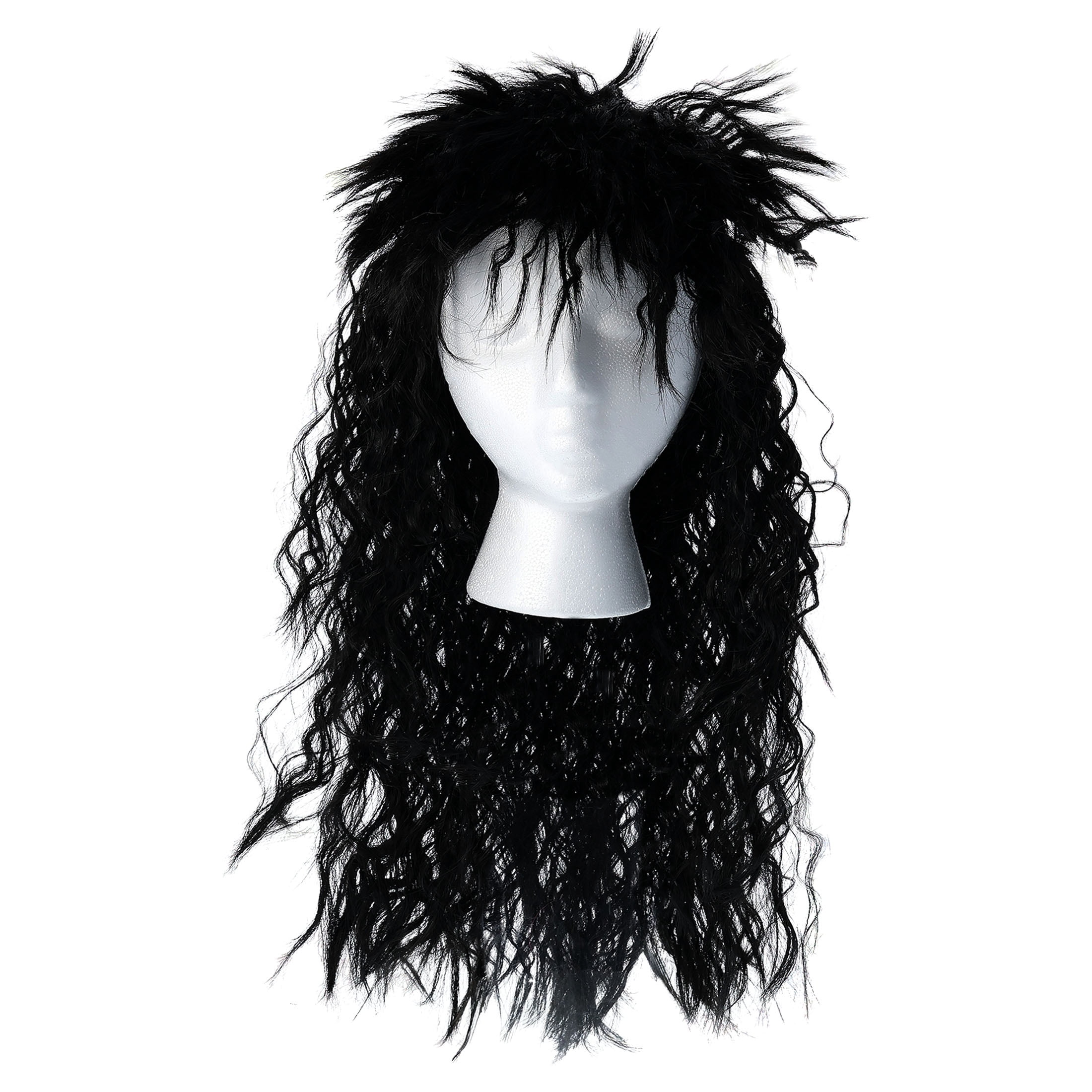 Rocker Wig Costume Accessory for Adults, Black, Halloween by Way To Celebrate
