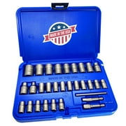 ROCKETSOCKET, 3/8-inch Hex Finish Impact Drives Socket Wrench & Set, 30 Piece