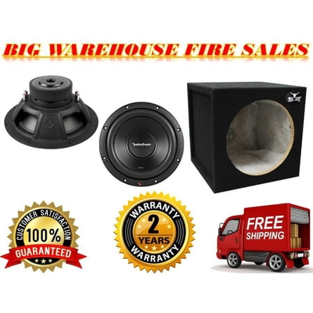 ROCKFORD FOSGATE R2D4-12 12" SUBWOOFER 500 WATTS + SS12 ENCLOSURE BASS PACKAGE