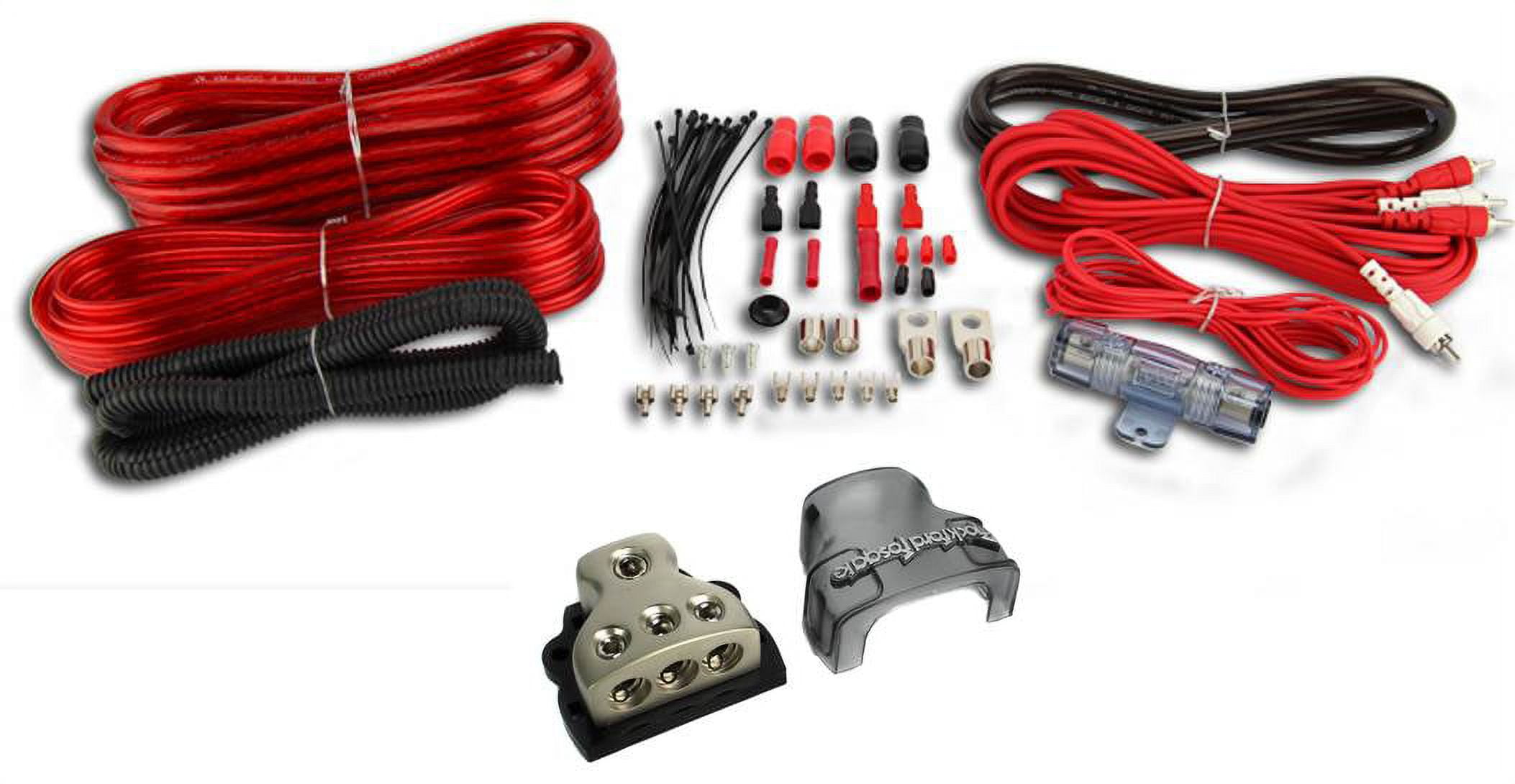 ROCKFORD FOSGATE RFD4 0/1/4Gauge Car Distribution Block 1In 3Out+VM