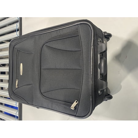 ROCKLAND 19 INCH FASHION SOFTSIDE UPRIGHT LUGGAGE EXPANDABLE - BLACK