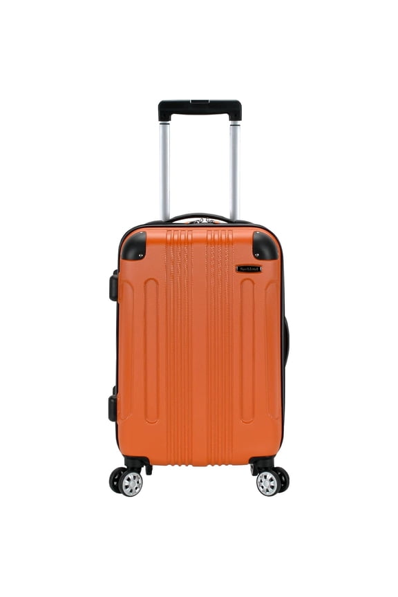 F1901-ORANGE London ABS Hardside Expandable Luggage with Upright Spinner Wheels, Orange
