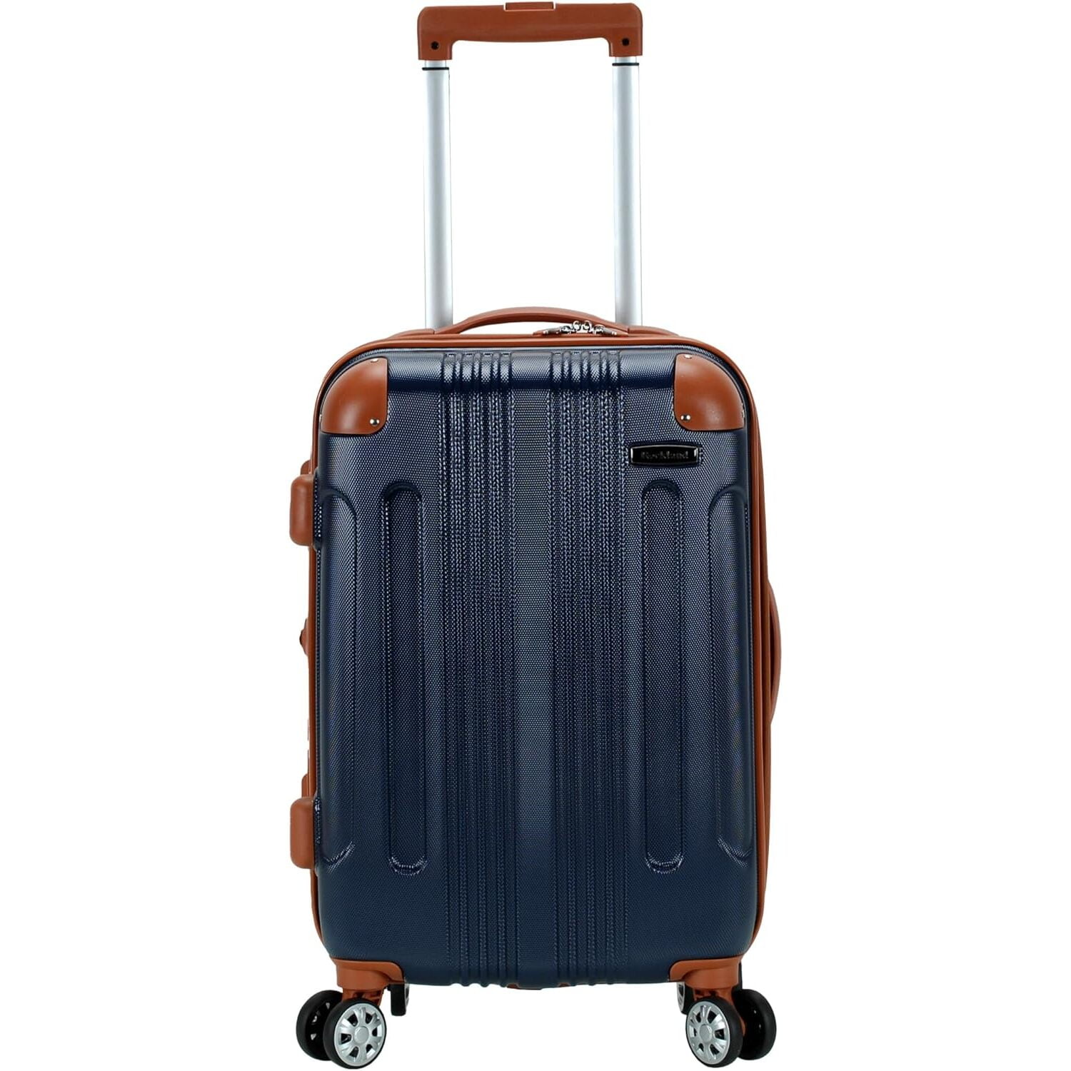 Rockland London ABS Hardside Expandable Luggage with Upright Spinner Wheels, Navy