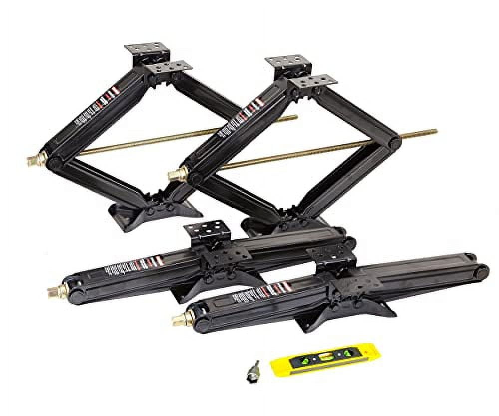 7500lbs RV Stabilizer Leveling Scissor Jacks 24" For Travel Trailer Camper Set 2 Heavy Duty Rv Stabilizer Jacks Kit Crank Handle Drill Bit - View #8