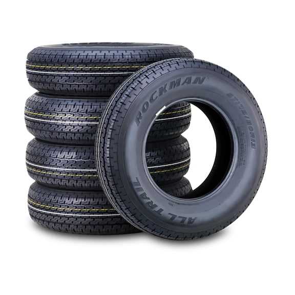 ROCKMAN Trailer Tire ST175/80R13 6-Ply Load Range C 91M Steel Belted Radial 11167, Set5