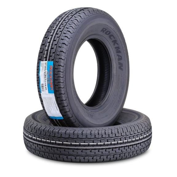 ROCKMAN Trailer Tire ST185/80R13 8-Ply Load Range D 99M Steel Belted Radial 11170, Set2