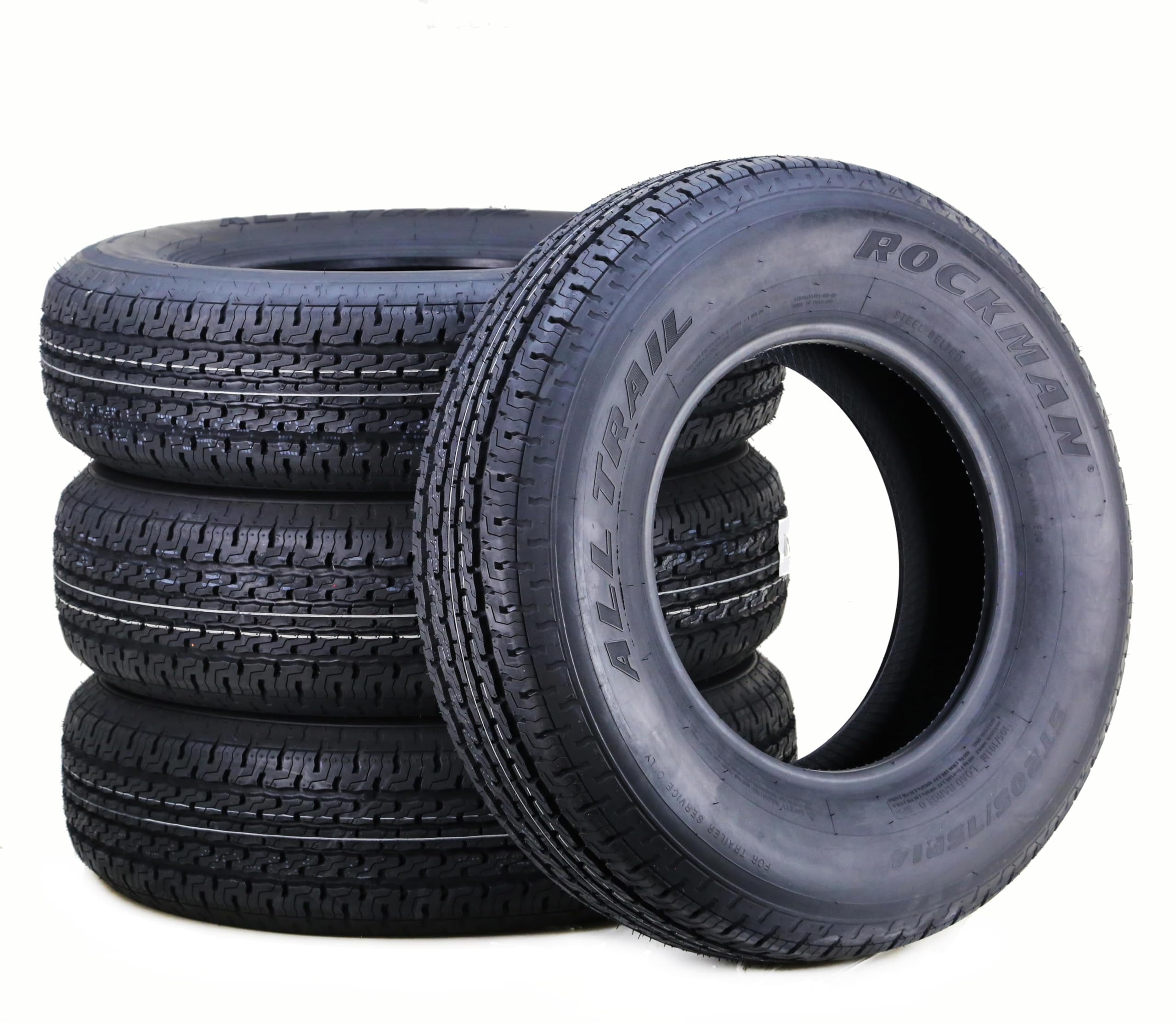 5 Lug On 4.5 Wheel ROCKMAN Trailer Tire & Wheel Assembly - ST205