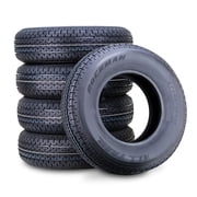 ROCKMAN Trailer Tire ST225/75R15 10-Ply Load Range E 117M Steel Belted Radial 11168, Set5
