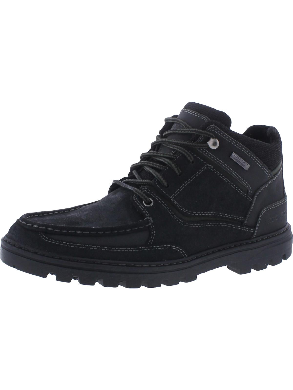 NWT ROCKPORT Mens Black Wea Ready Round Toe Wedge Leather Hiking Boots 8 M NWT ROCKPORT Mens Black Weather Or Not Round Toe Wedge  main image 3