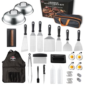ROCKRAY 36PCS Griddle Accessories Kit for Blackstone,Grill Spatula Set with Apron for Flat Top Outdoor BBQ Cooking,Father's Day Gift