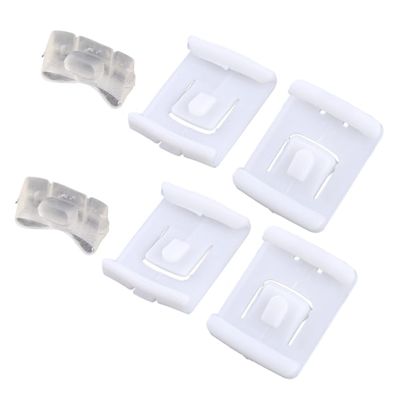 ROCKROK 2 Set 6 Piece Suit for Seat Buckle Clip Runner Guide For V.for W. GOLF MK1 MK2 MK3 CORRADO White Plastic