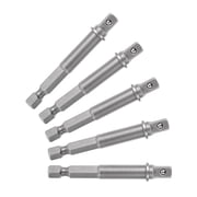 ROCKROK 5Pcs Sleeve Connecting Rod Head Socket Adapter Impact Hex Shank Drill Bit